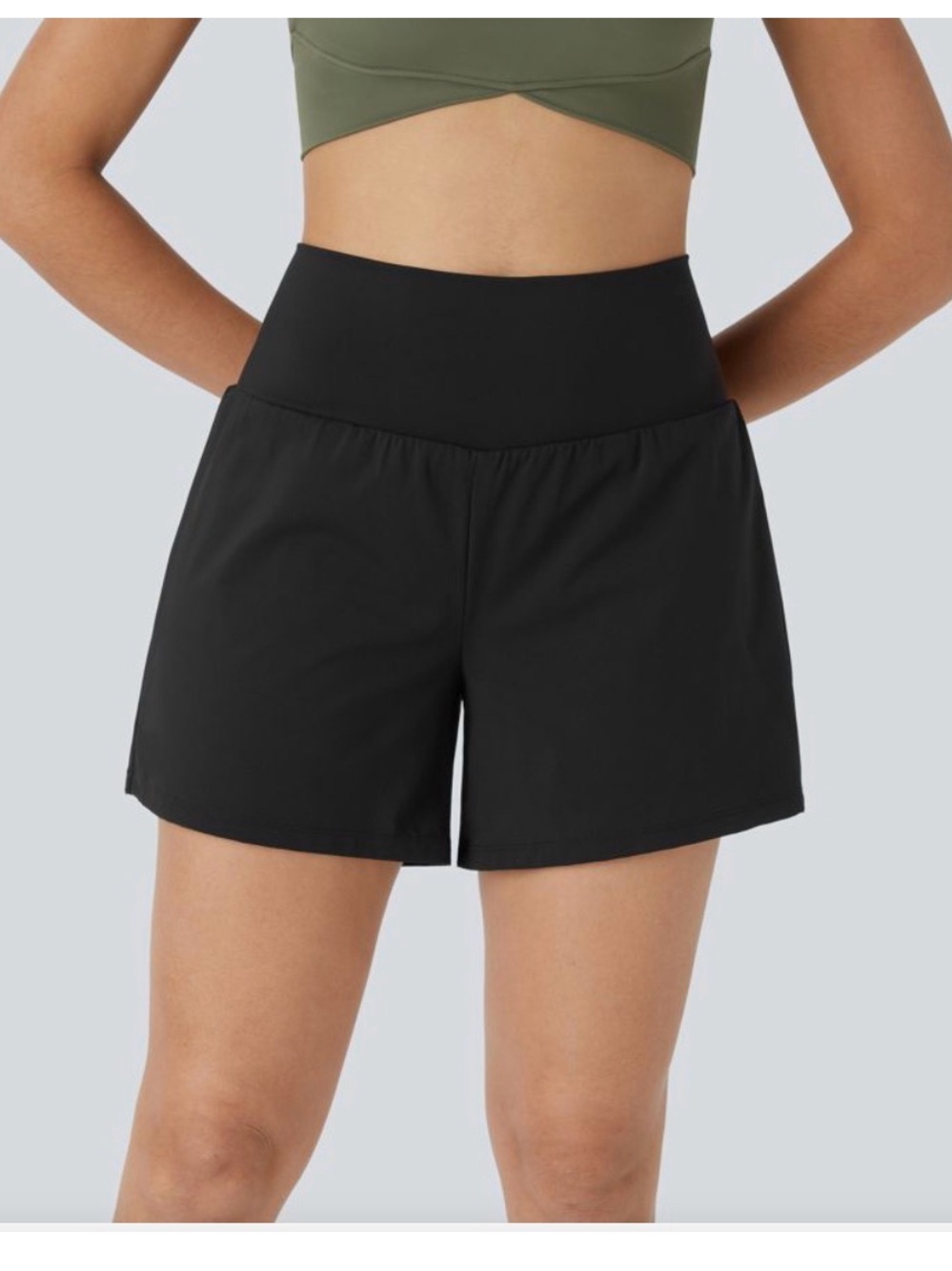 HALARA Black High-Waist Women's Active Shorts